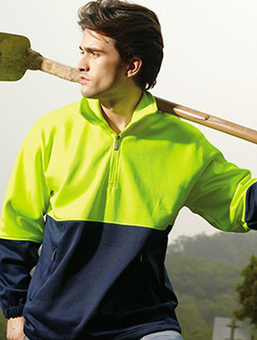 Unisex Adults Hi-Vis 1/2 Zip Fleece, Bocini