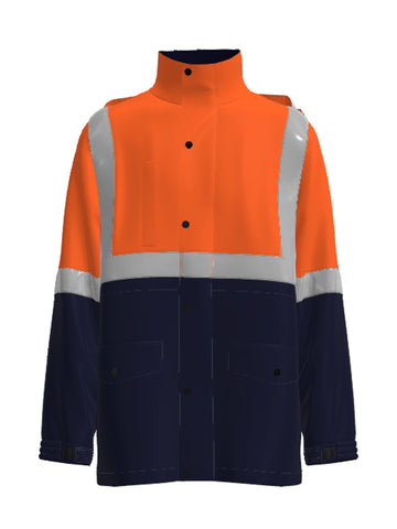 Unisex Adults Hi-Vis Polar Fleece Lined Jacket With Reflective Tape detail