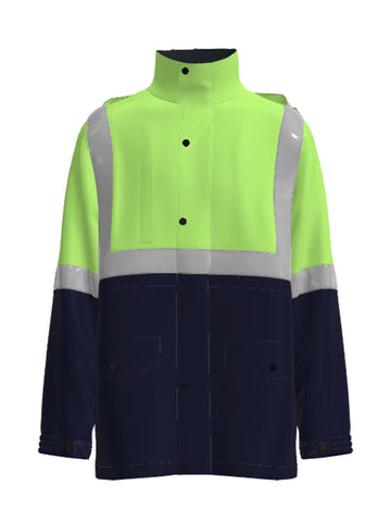 Unisex Adults Hi-Vis Polar Fleece Lined Jacket With Reflective Tape detail