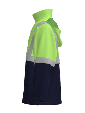 Unisex Adults Hi-Vis Polar Fleece Lined Jacket With Reflective Tape detail