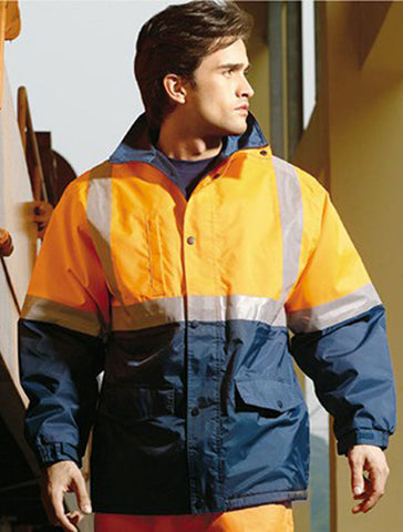Unisex Adults Hi-Vis Polar Fleece Lined Jacket With Reflective Tape, Bocini