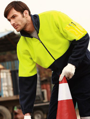 Unisex Adults Hi-Vis 1/2 Zip Polar Fleece, Bocini