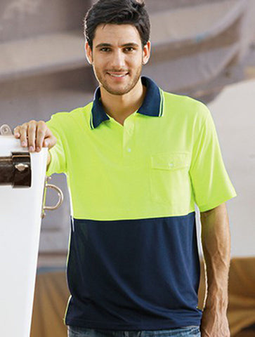 Unisex Adults Hi-Vis Safety Polo - Short Sleeve, Bocini