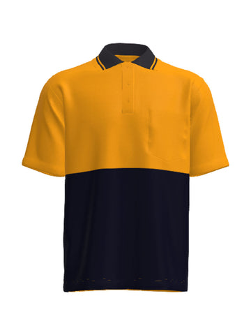 Unisex Adults Hi-Vis Polyface / Cotton Back Polo - S/S detail