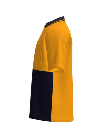 Unisex Adults Hi-Vis Polyface / Cotton Back Polo - S/S detail