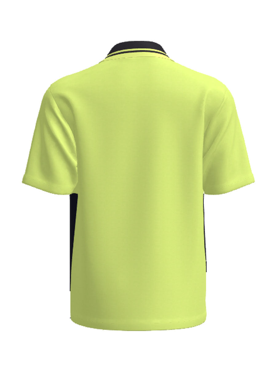 Unisex Adults Hi-Vis Polyface / Cotton Back Polo - S/S detail