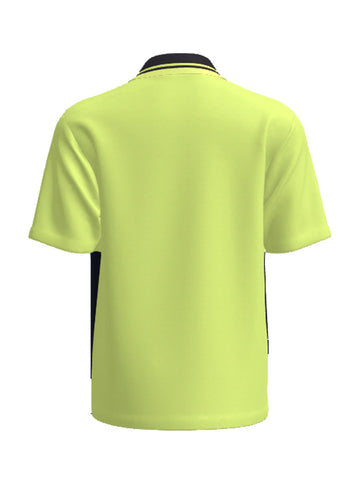 Unisex Adults Hi-Vis Polyface / Cotton Back Polo - S/S detail