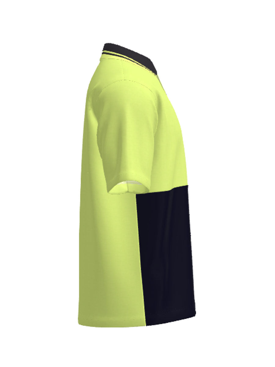 Unisex Adults Hi-Vis Polyface / Cotton Back Polo - S/S detail