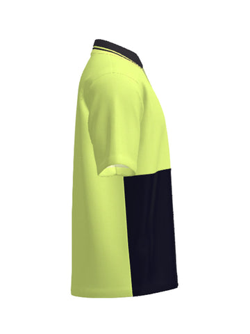 Unisex Adults Hi-Vis Polyface / Cotton Back Polo - S/S detail