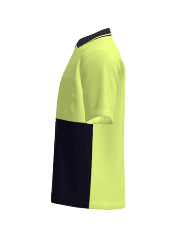 Unisex Adults Hi-Vis Polyface / Cotton Back Polo - S/S detail