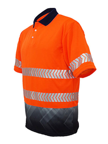 Unisex Adults Hi-Vis S/S Sublimated Reflective Polo, Bocini