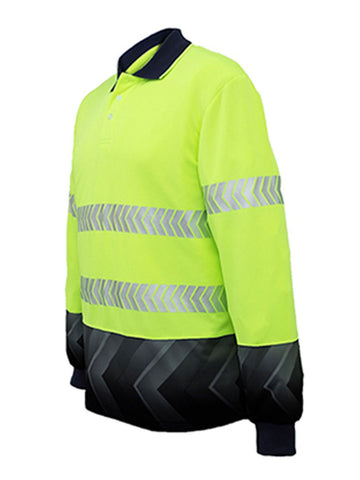Unisex Adults Hi-Vis L/S Sublimated Reflective Polo, Bocini
