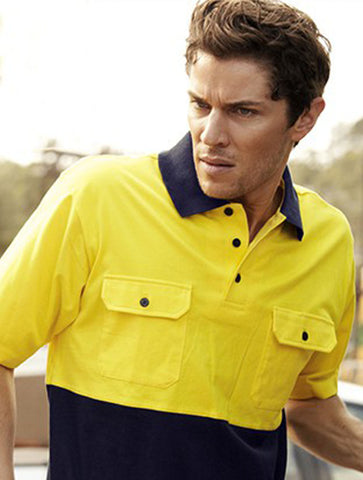 Unisex Adults Hi-Vis Cotton Jersey Polo S/S, Bocini