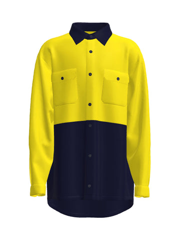 Unisex Adults Hi-Vis Cotton Twill Shirt L/S detail