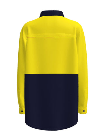 Unisex Adults Hi-Vis Cotton Twill Shirt L/S detail