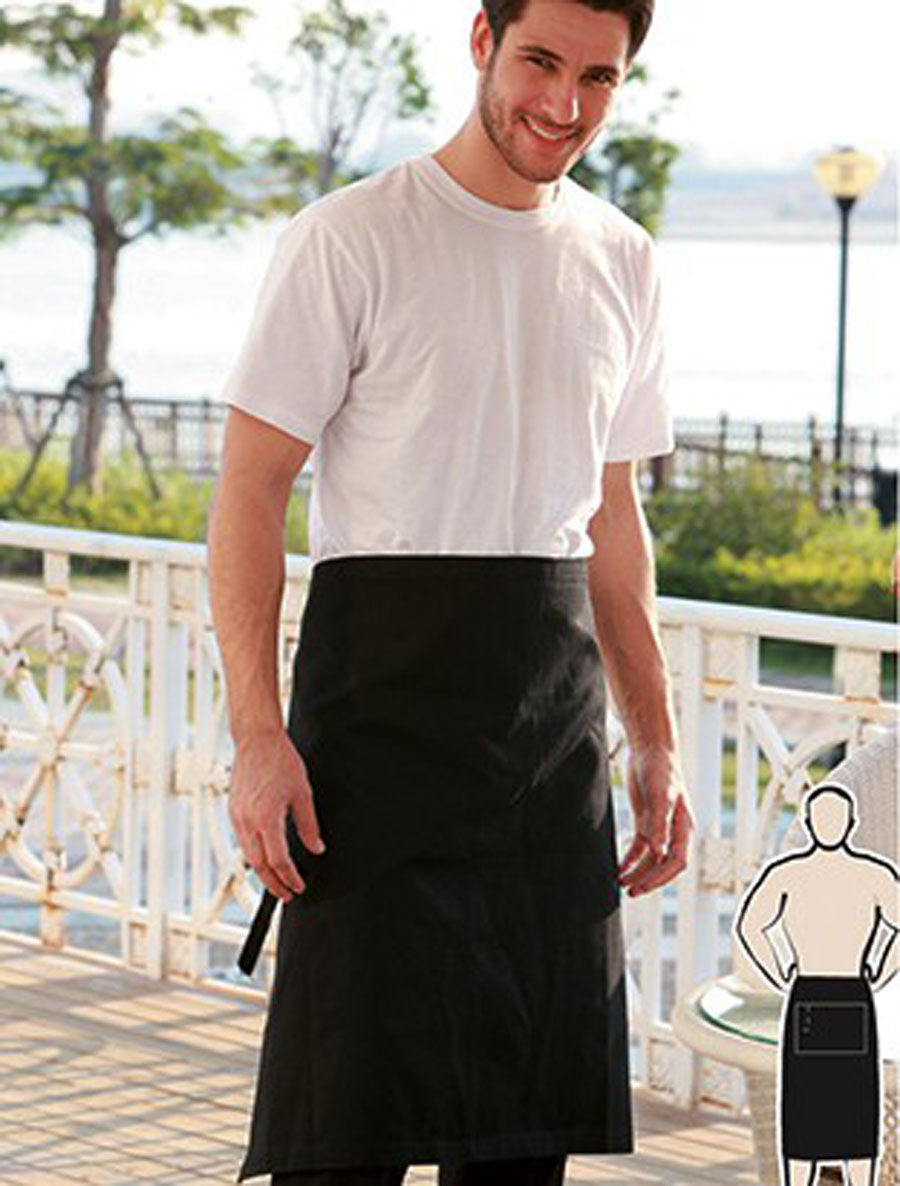 Cotton Drill Three Quarter Apron-With Pocket, Bocini