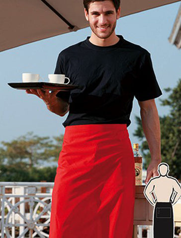 Polyester Drill Three Quarter Apron-With Pocket, Bocini