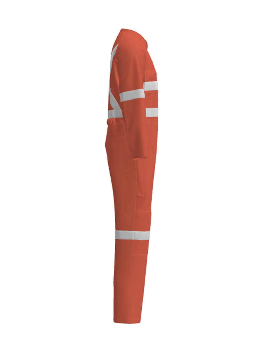 Unisex Adults Hi-Vis Cotton Drill Overall With X Pattern Reflective Tape detail