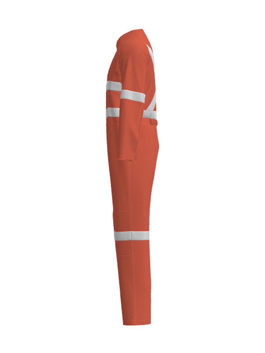Unisex Adults Hi-Vis Cotton Drill Overall With X Pattern Reflective Tape detail