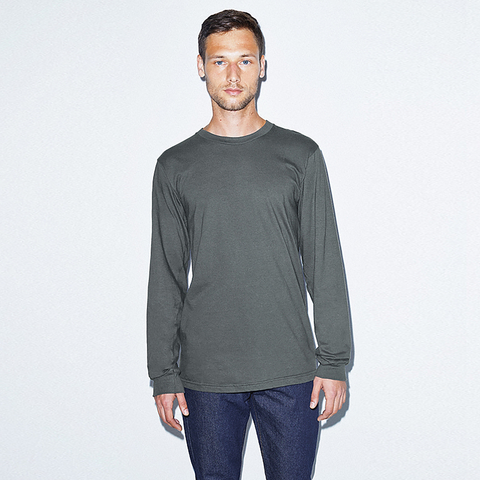2007W American Apparel Cotton Long Sleeve Fine Jersey T-shirt