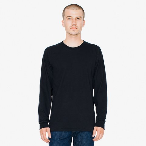 2007W American Apparel Cotton Long Sleeve Fine Jersey T-shirt