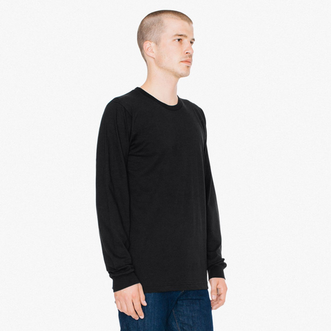 2007W American Apparel Cotton Long Sleeve Fine Jersey T-shirt