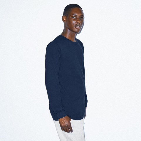2007W American Apparel Cotton Long Sleeve Fine Jersey T-shirt