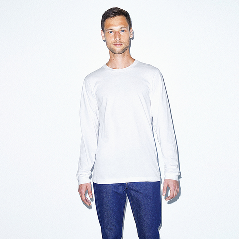 2007W American Apparel Cotton Long Sleeve Fine Jersey T-shirt