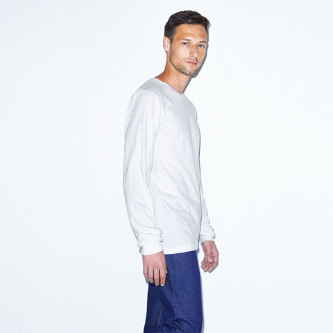 2007W American Apparel Cotton Long Sleeve Fine Jersey T-shirt