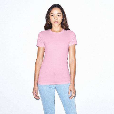 2102W American Apparel Ladies’ Fine Jersey Short Sleeve T-Shirt