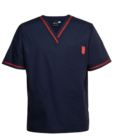 JB's  CONTRAST UNISEX SCRUBS TOP -  4SCT