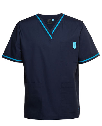 JB's  CONTRAST UNISEX SCRUBS TOP -  4SCT