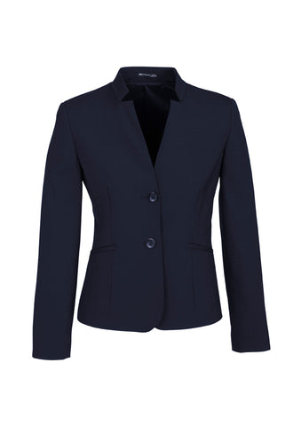 Womens Comfort Wool Stretch Short Jacket with Reverse Lapel-64013-biz-corporates