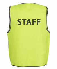 JB's HV SAFETY VEST PRINT  STAFF -  6HVS6