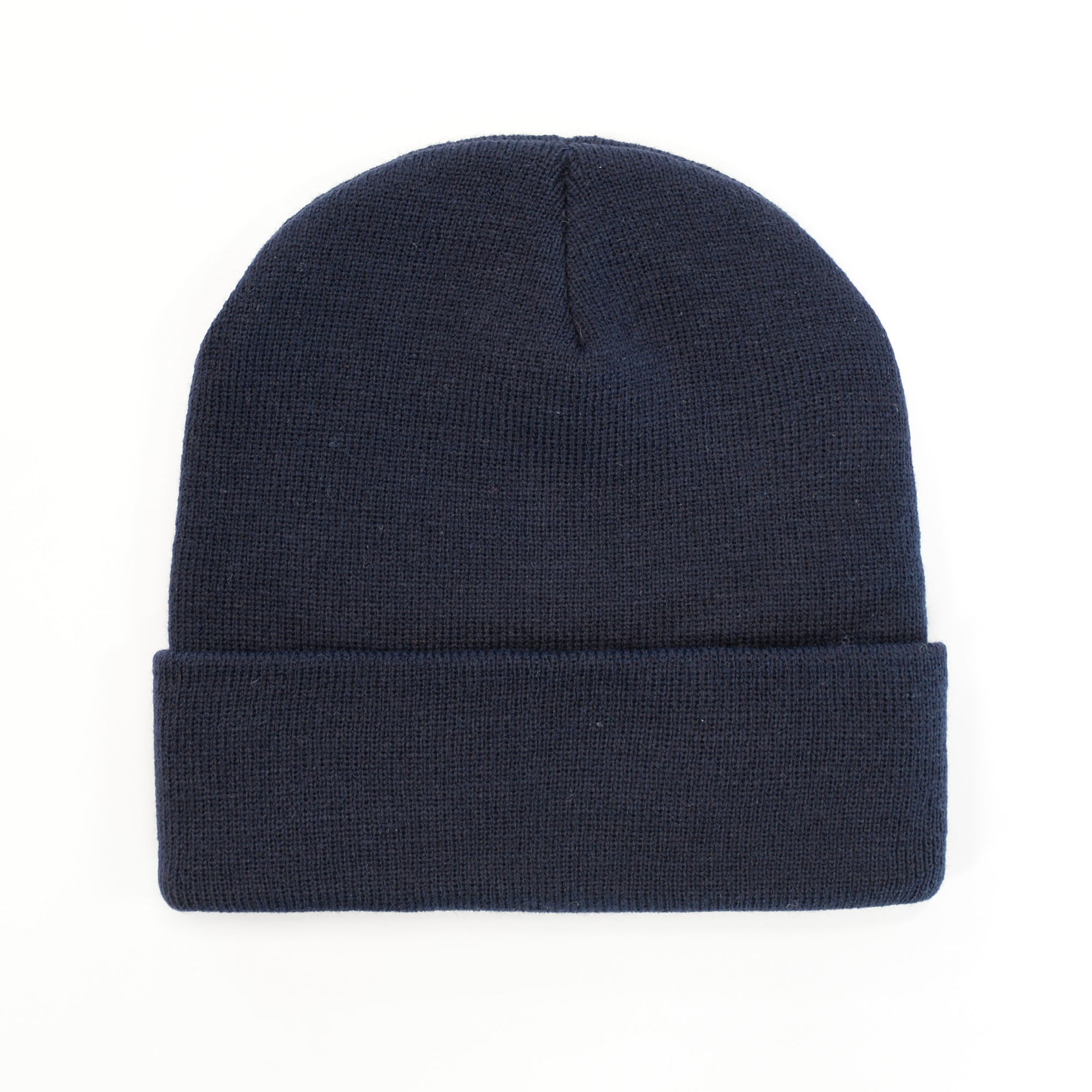 B001 Headwear24 Cuffed Recycled Polyester Knitted Beanie - Navy