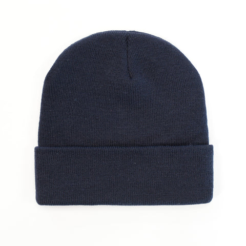 B001 Headwear24 Cuffed Recycled Polyester Knitted Beanie - Navy