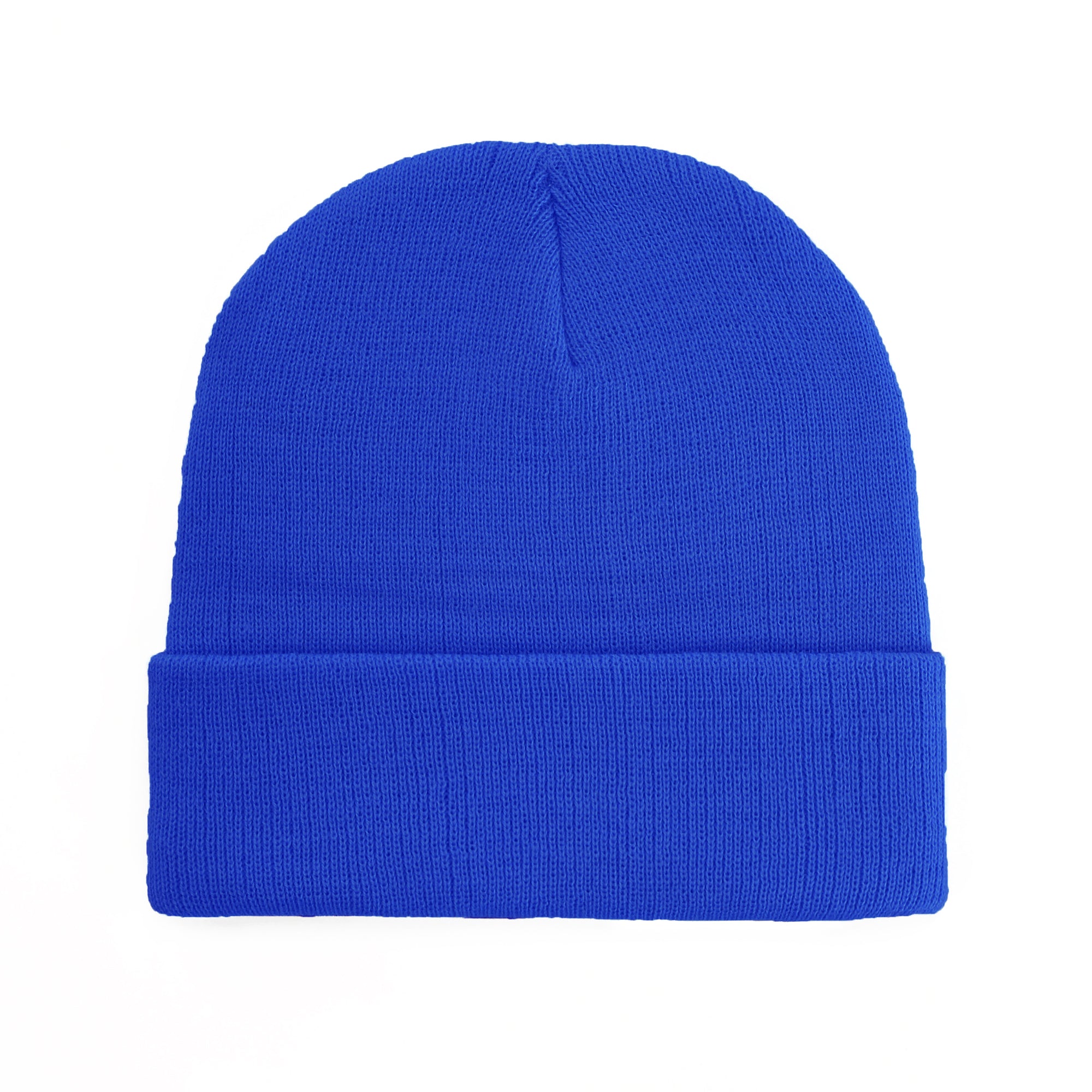 B001 Headwear24 Cuffed Recycled Polyester Knitted Beanie - Royal