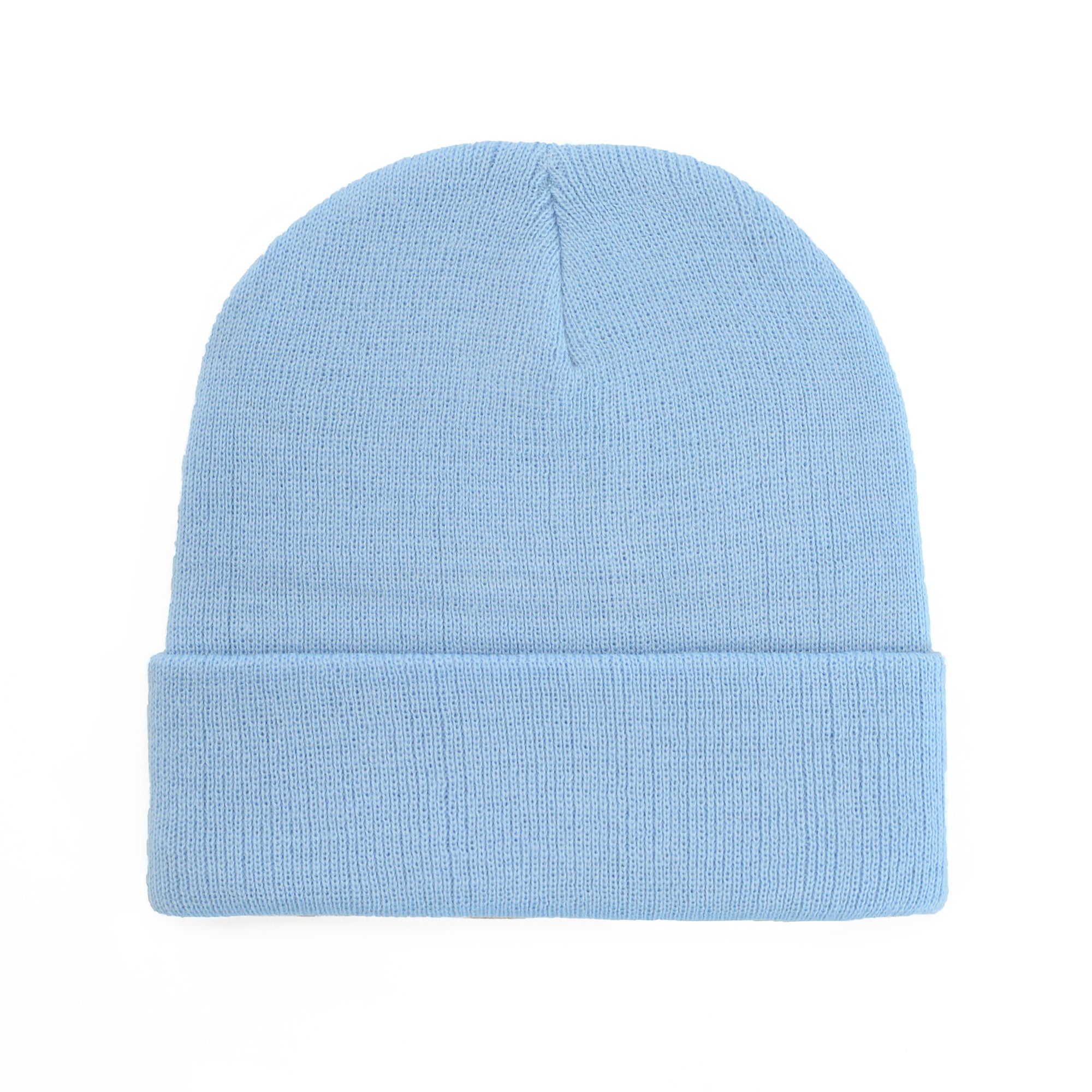 B001 Headwear24 Cuffed Recycled Polyester Knitted Beanie - Sky