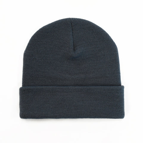 B001 Headwear24 Cuffed Recycled Polyester Knitted Beanie - Steel