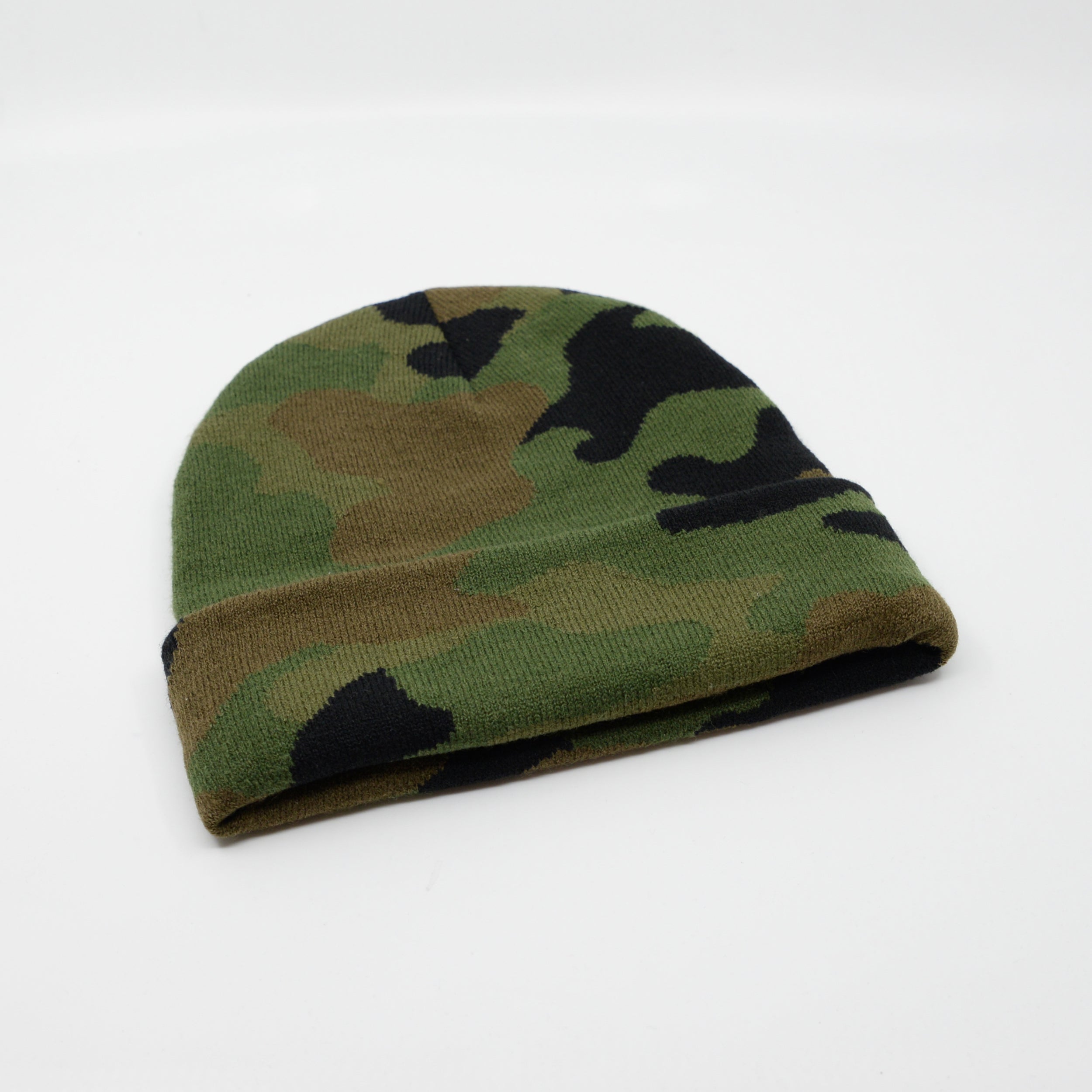 B001 Headwear24 Cuffed Recycled Polyester Knitted Beanie - Camo