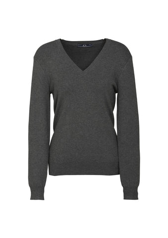 Womens V-Neck Knit Pullover-LP3506-biz-collection