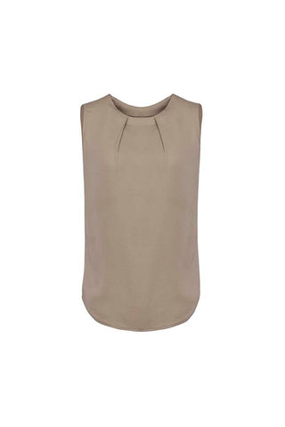 Estelle Womens Sleeveless Pleat Detail Blouse-RB973LN-biz-corporates