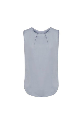 Estelle Womens Sleeveless Pleat Detail Blouse-RB973LN-biz-corporates