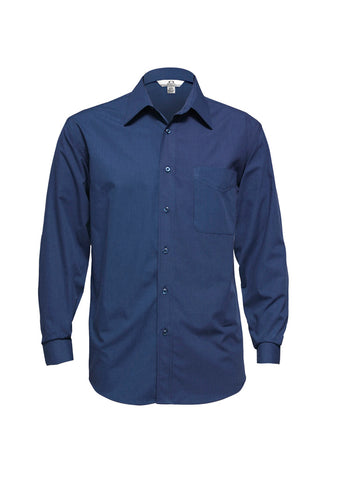 Mens Micro Check Long Sleeve Shirt-SH816-biz-collection