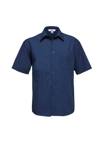 Mens Micro Check Short Sleeve Shirt-SH817-biz-collection