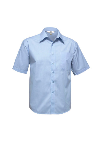 Mens Micro Check Short Sleeve Shirt-SH817-biz-collection