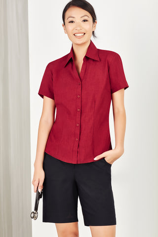 Oasis Ladies Plain Short Sleeve Shirt-LB3601-biz-care