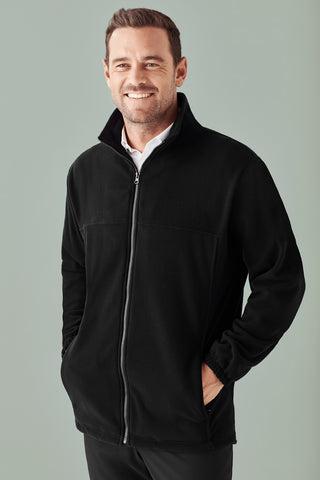 Mens Plain Micro Fleece Jacket-PF630-biz-care