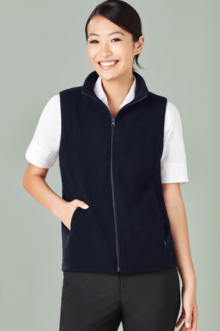 Womens Plain Micro Fleece Vest-PF905-biz-care