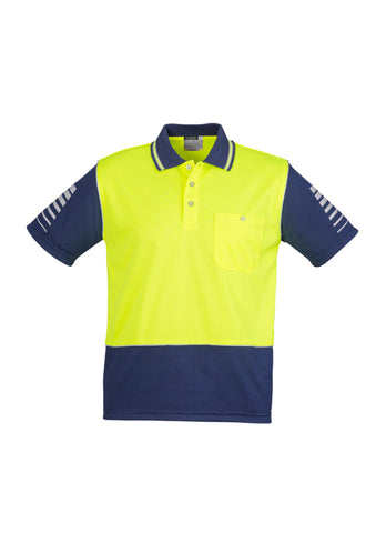 Mens Hi Vis Zone Short Sleeve Polo-ZH236-syzmik